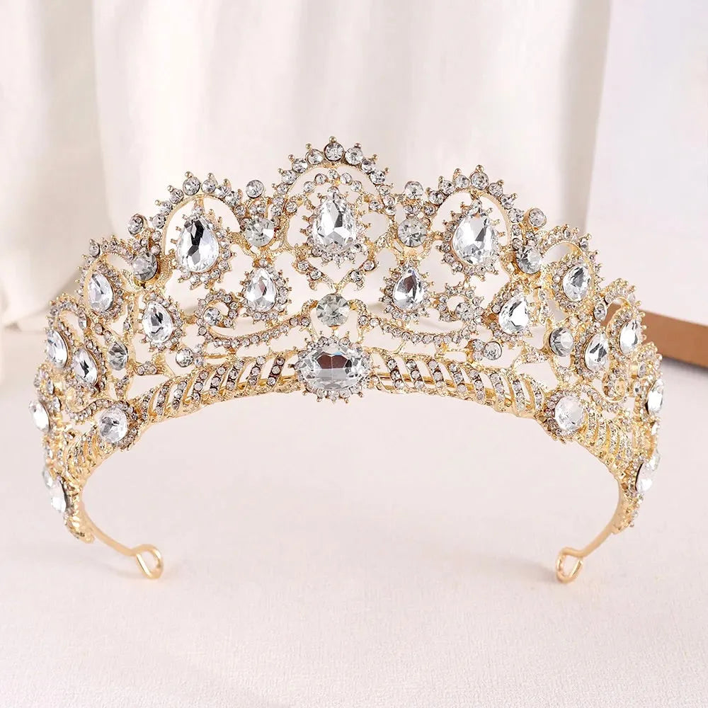 Wedding Hair Accessories - Rhinestone Bridal Tiara - Available in Silver, Rose Gold and Yellow Gold