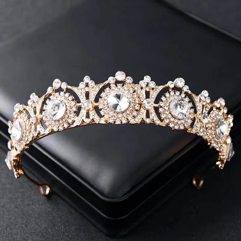 Wedding Hair Accessories - Rhinestone Bridal Tiara - Available in Rose Gold and Silver