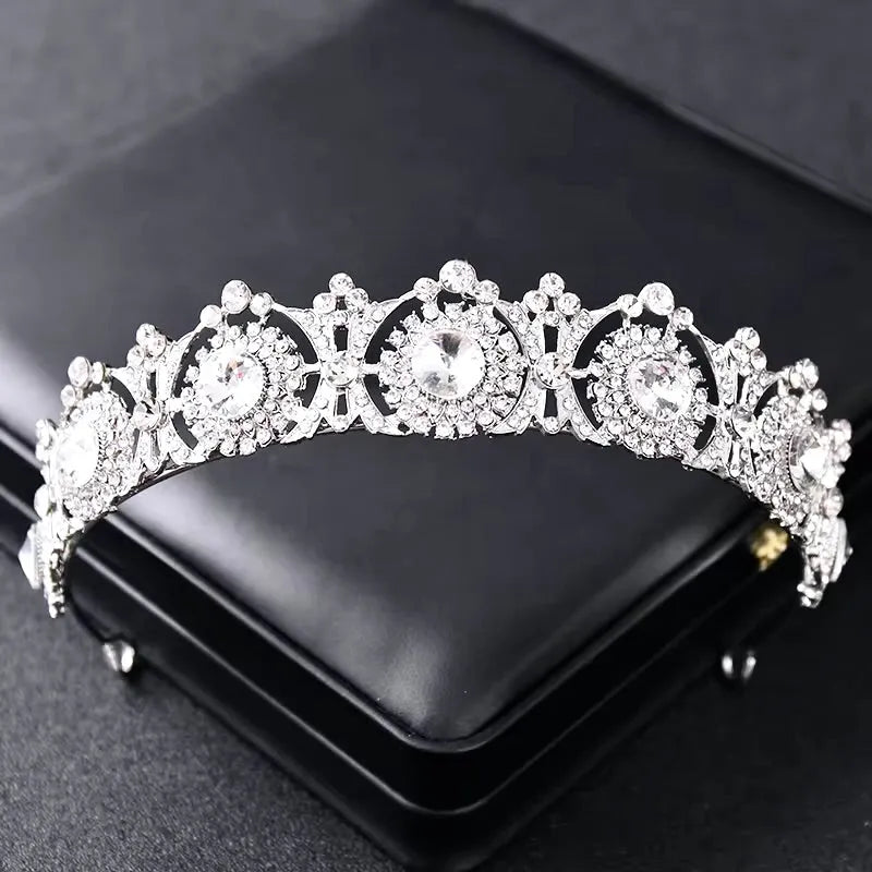 Wedding Hair Accessories - Rhinestone Bridal Tiara - Available in Rose Gold and Silver