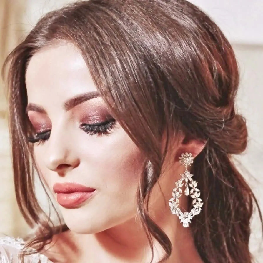 Wedding Jewelry - Cubic Zirconia Bridal Earrings 