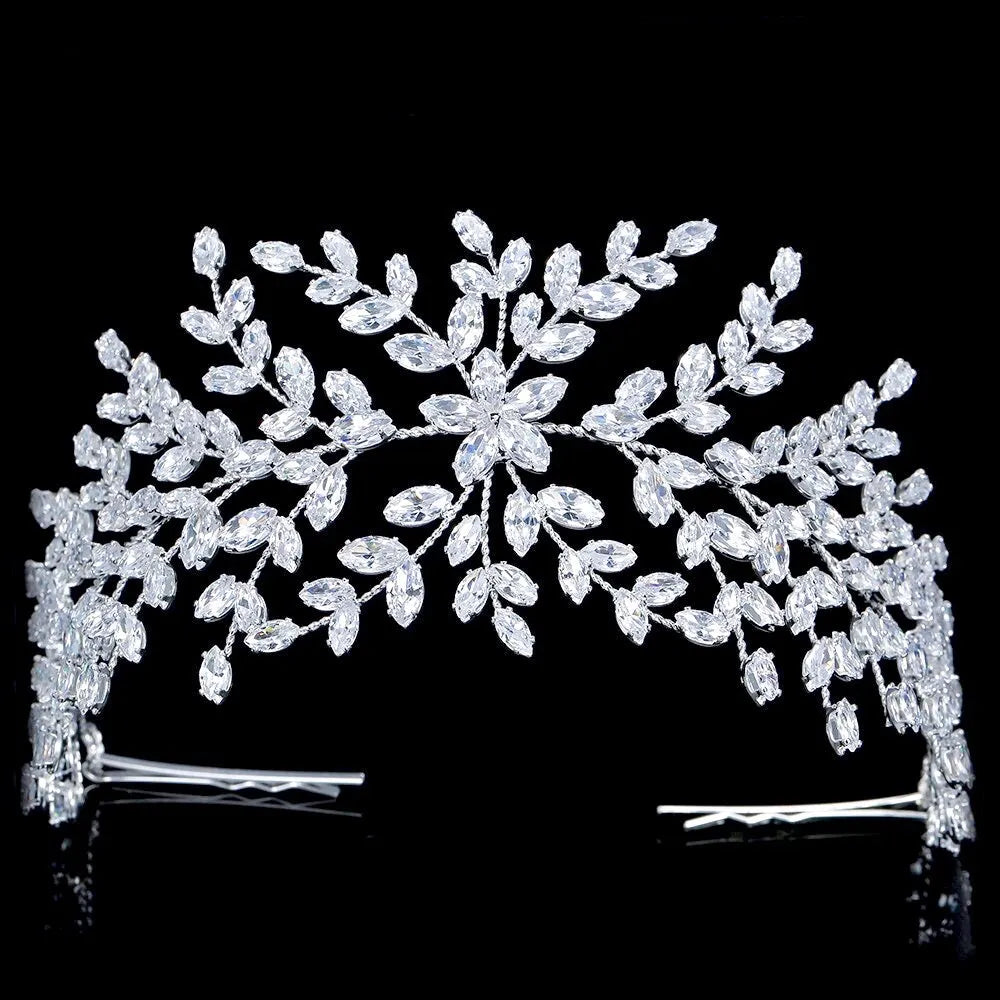 Wedding Hair Accessories - Silver Cubic Zirconia Bridal Headband