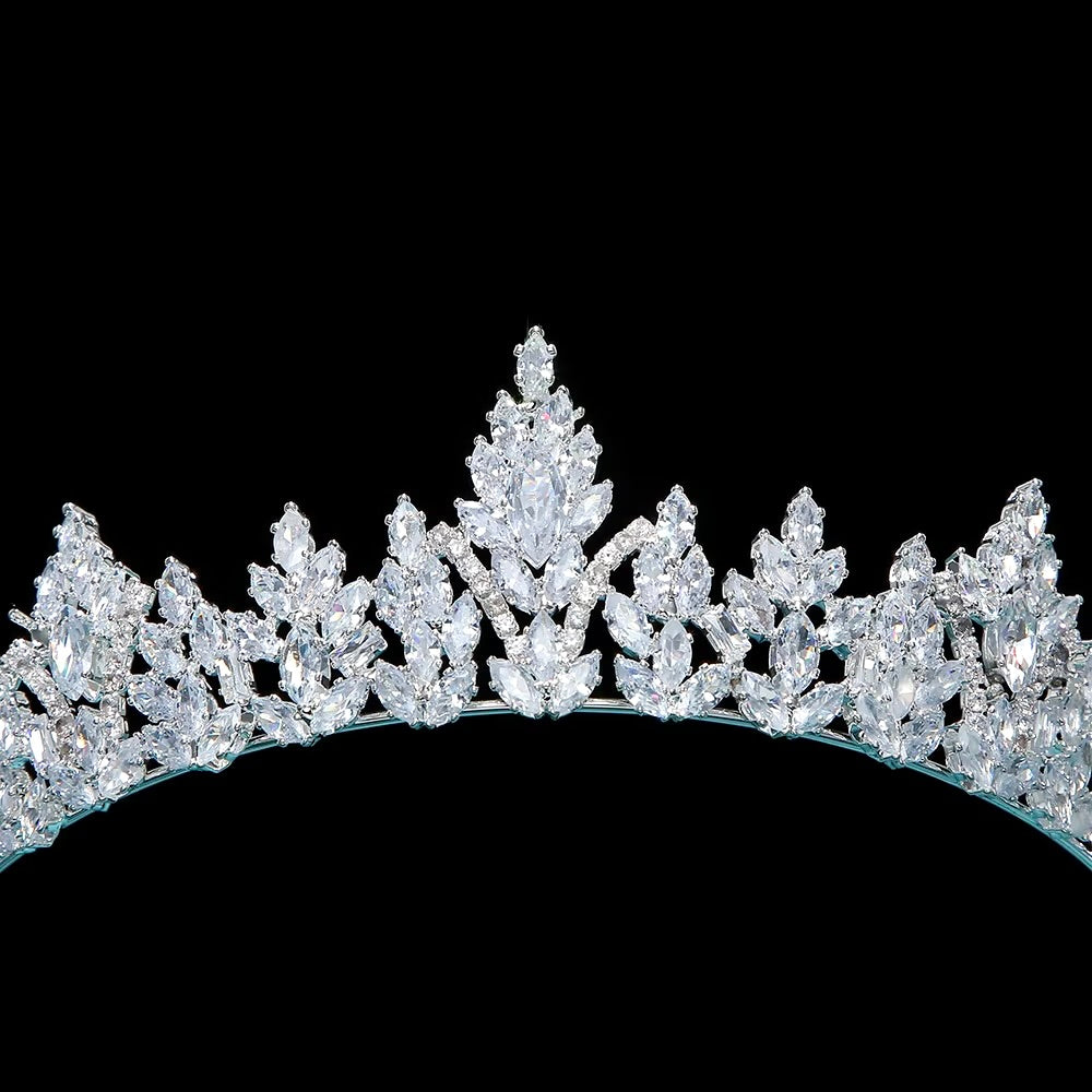 Wedding Hair Accessories - Cubic Zirconia Bridal Tiara - Available in Silver and Gold