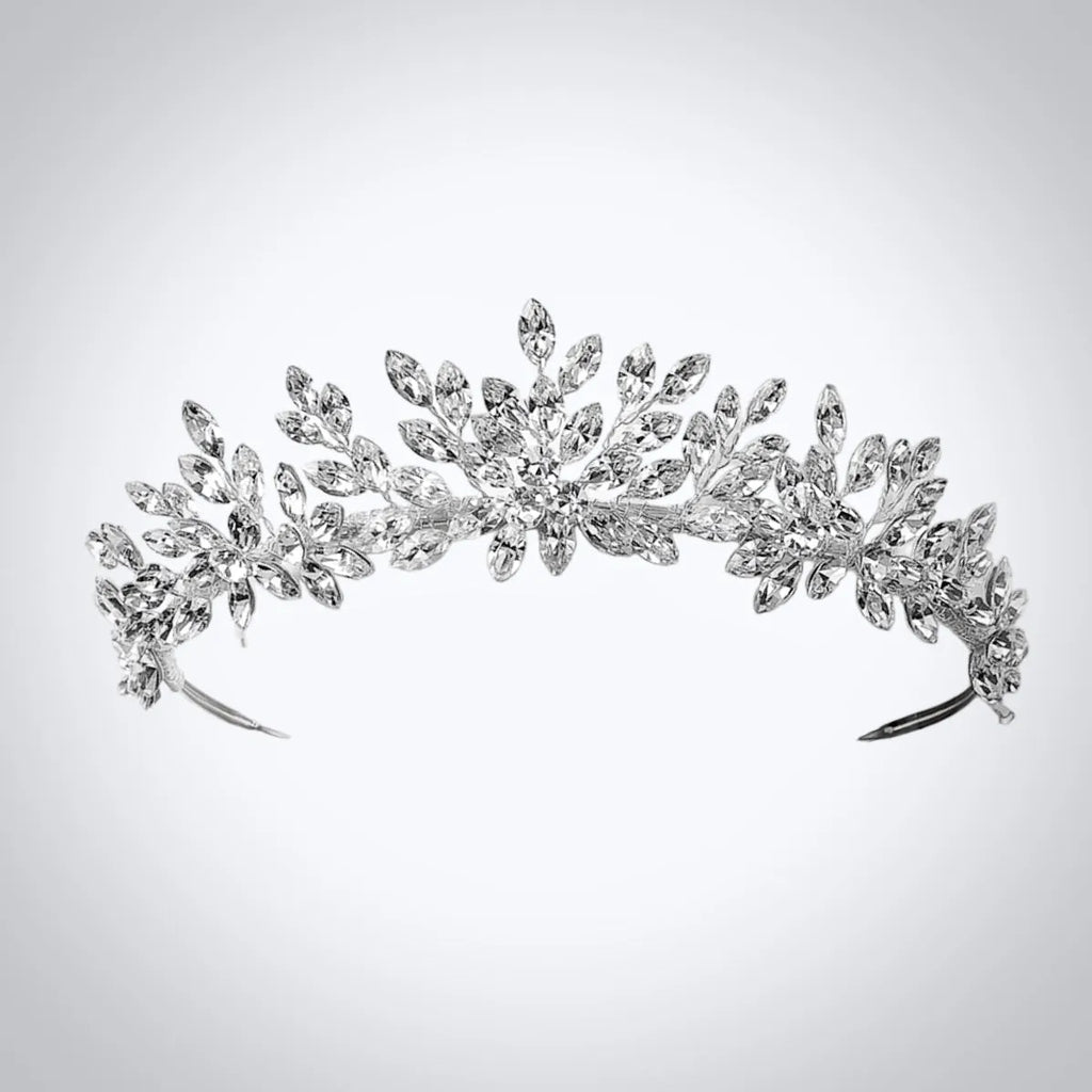 Wedding Hair Accessories - Cubic Zirconia Bridal Tiara - Available in Silver and Gold