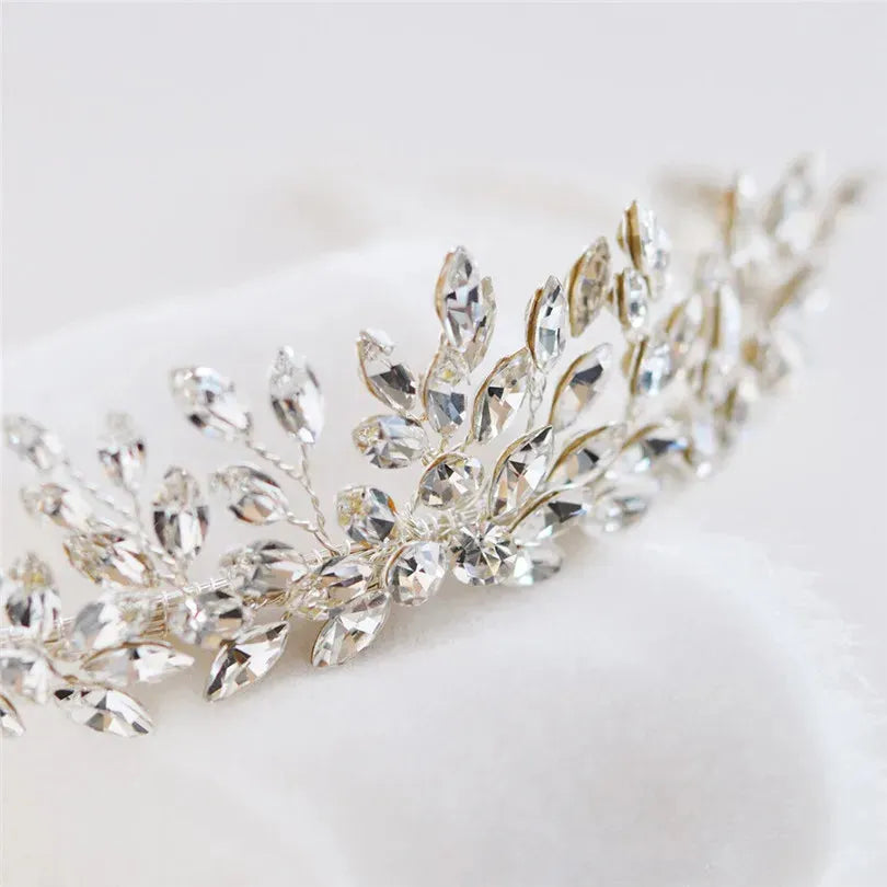 Wedding Hair Accessories - Cubic Zirconia Bridal Tiara - Available in Silver and Gold