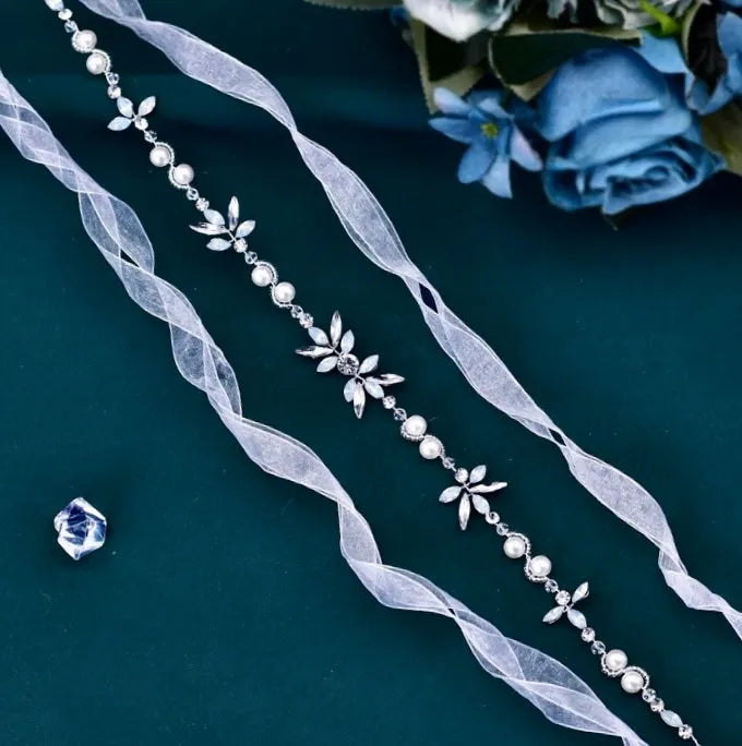 Wedding Hair Accessories - Opal and Pearl Bridal Headband Vine