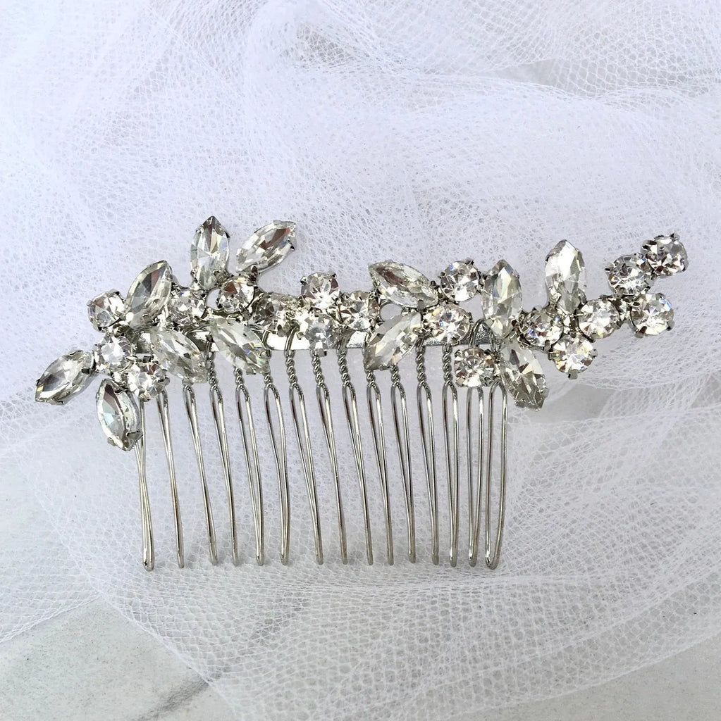 Wedding Hair Accessories - Silver Rhinestone Bridal Hair Comb