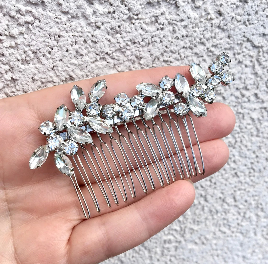 Wedding Hair Accessories - Silver Rhinestone Bridal Hair Comb