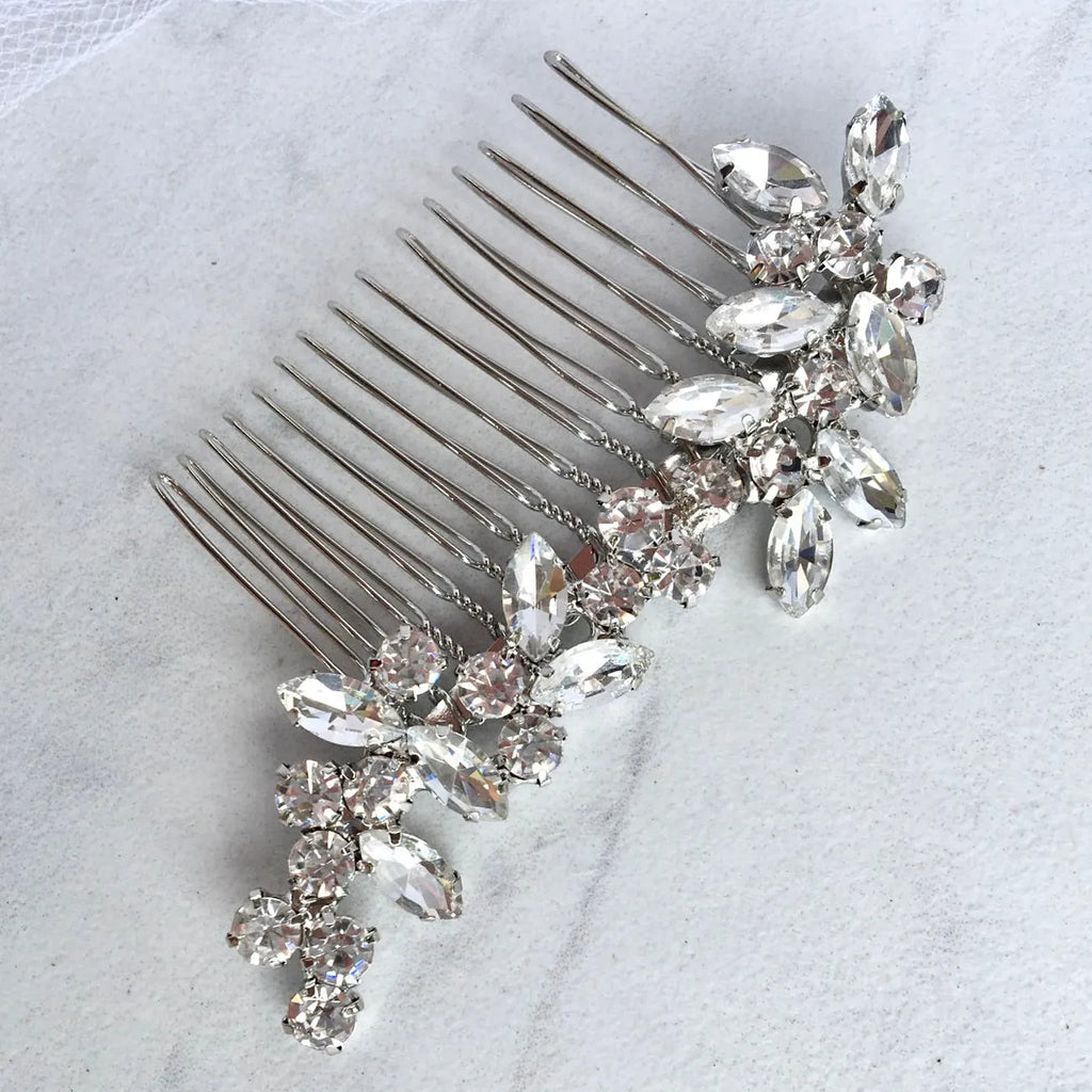 Wedding Hair Accessories - Silver Rhinestone Bridal Hair Comb