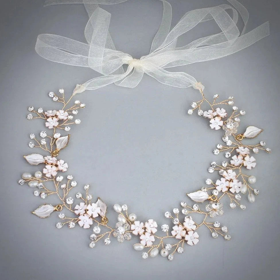 Wedding Hair Accessories - Pearl and Crystal Bridal Headband  display picture 3