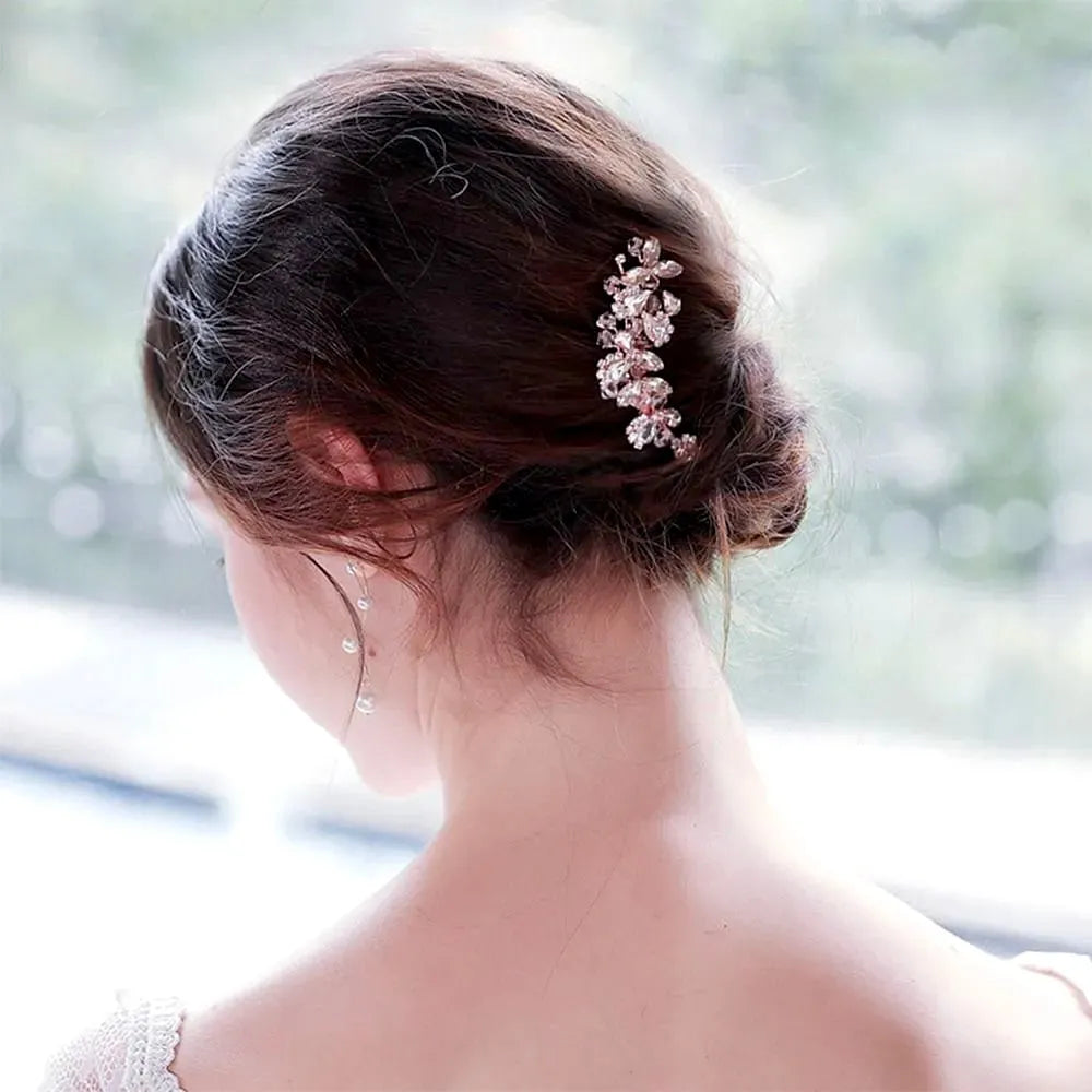 Wedding Hair Accessories - Crystal Bridal Hair Comb - Available in Silver, Rose Gold and Yellow Gold