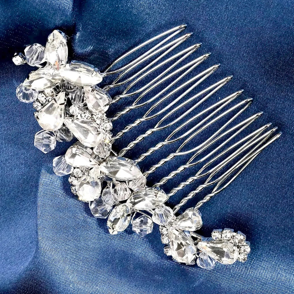 Wedding Hair Accessories - Crystal Bridal Hair Comb - Available in Silver, Rose Gold and Yellow Gold