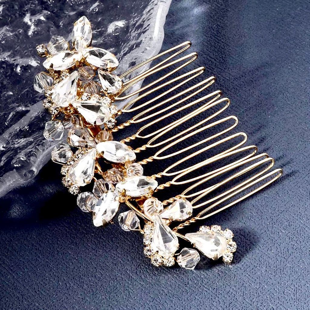 Wedding Hair Accessories - Crystal Bridal Hair Comb - Available in Silver, Rose Gold and Yellow Gold