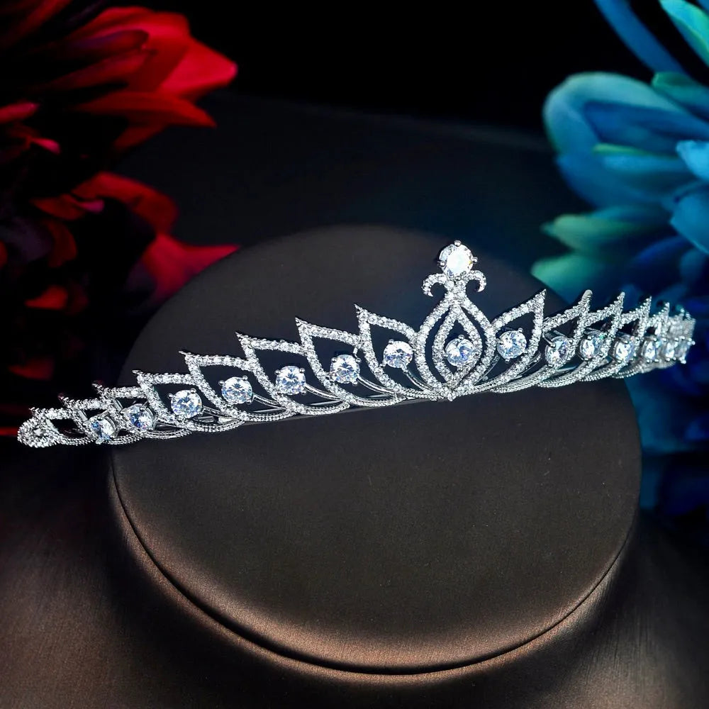 Silver Cubic Zirconia Wedding Tiara | Wedding Elegance