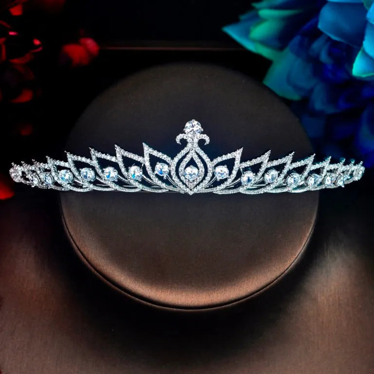 Silver Cubic Zirconia Wedding Tiara | Wedding Elegance