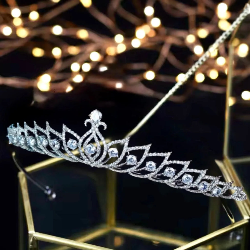 Silver Cubic Zirconia Wedding Tiara | Wedding Elegance