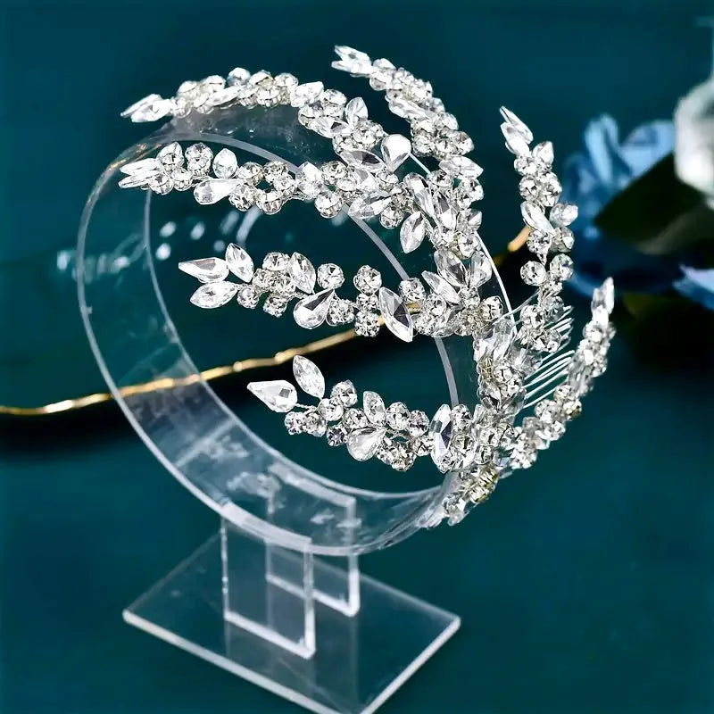 Elegant Crystal Bridal Headdress – Silver Wedding Hair Accessory