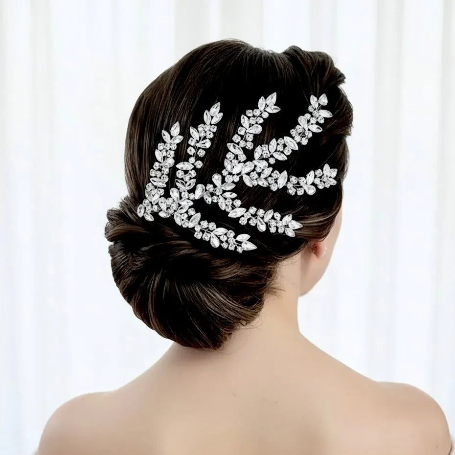 Elegant Crystal Bridal Headdress – Silver Wedding Hair Accessory