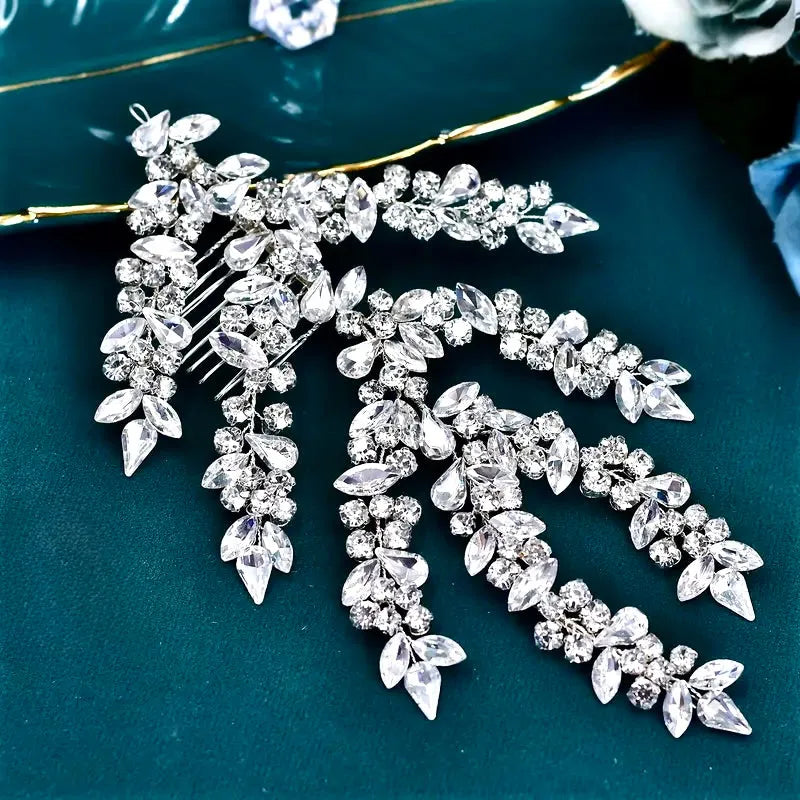 Elegant Crystal Bridal Headdress – Silver Wedding Hair Accessory