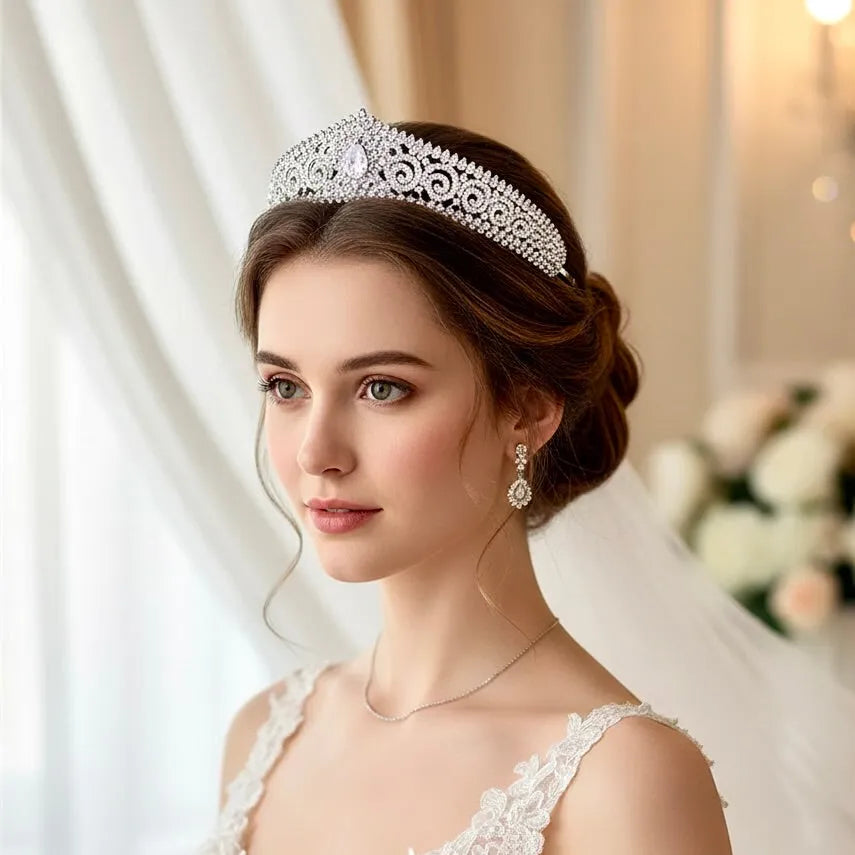 Wedding Hair Accessories - Cubic Zirconia Bridal Tiara