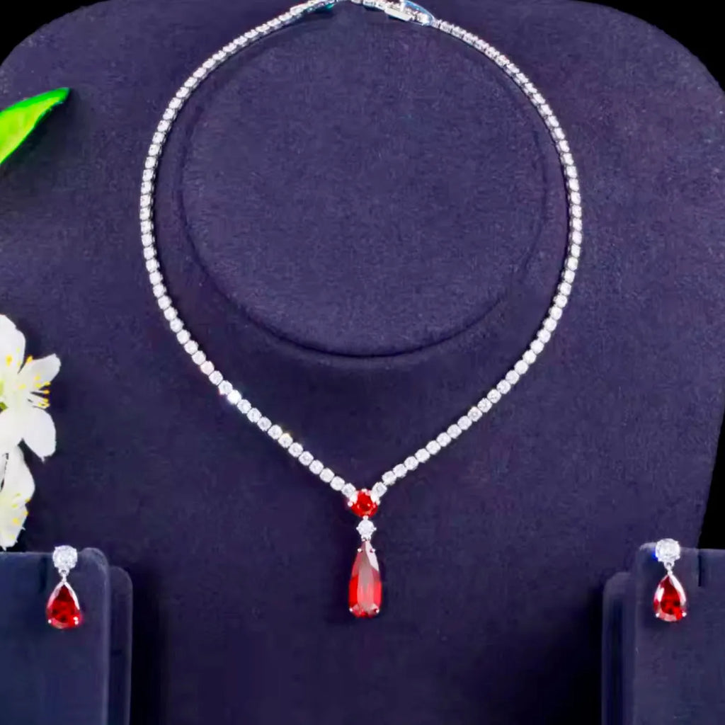 Wedding Jewelry - Silver Cubic Zirconia Bridal Jewelry Set - More Colors