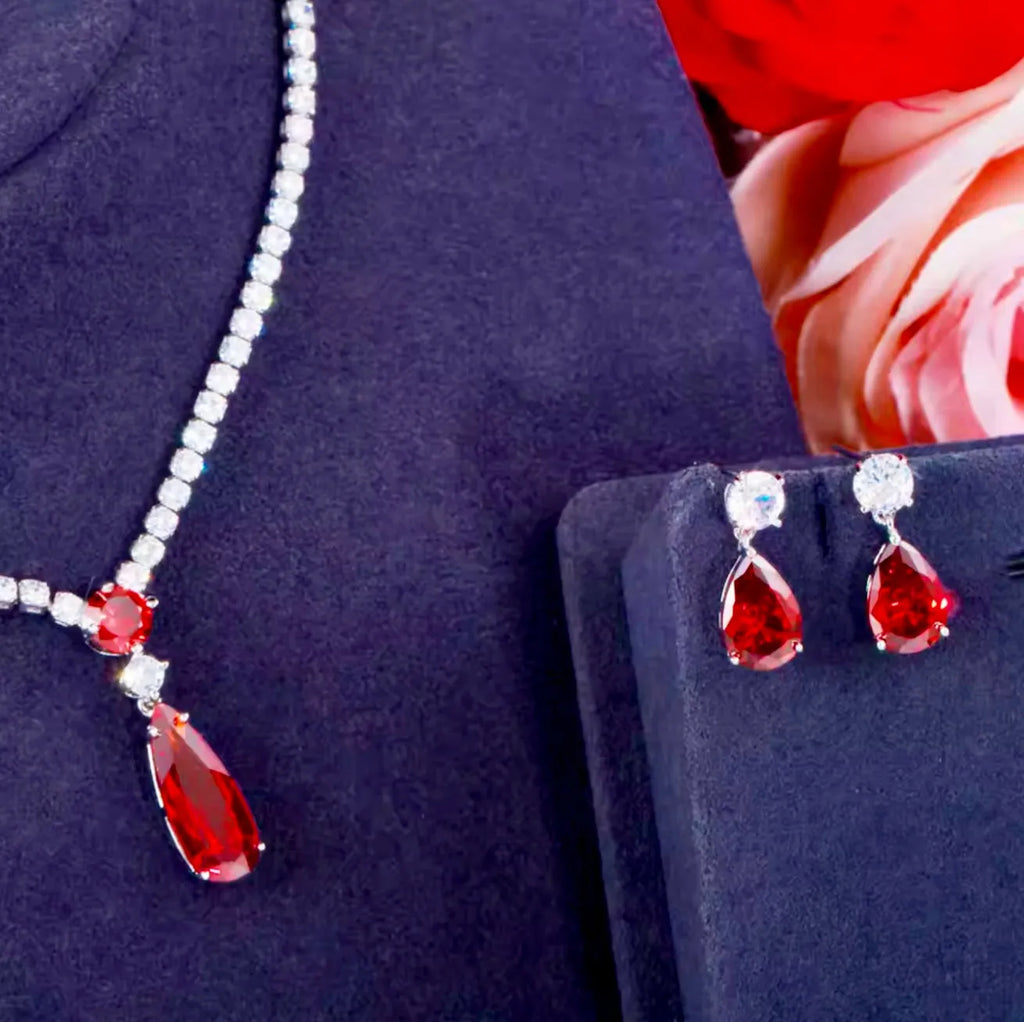 Desiree - Silver Cubic Zirconia Bridal Jewelry Set - More Colors