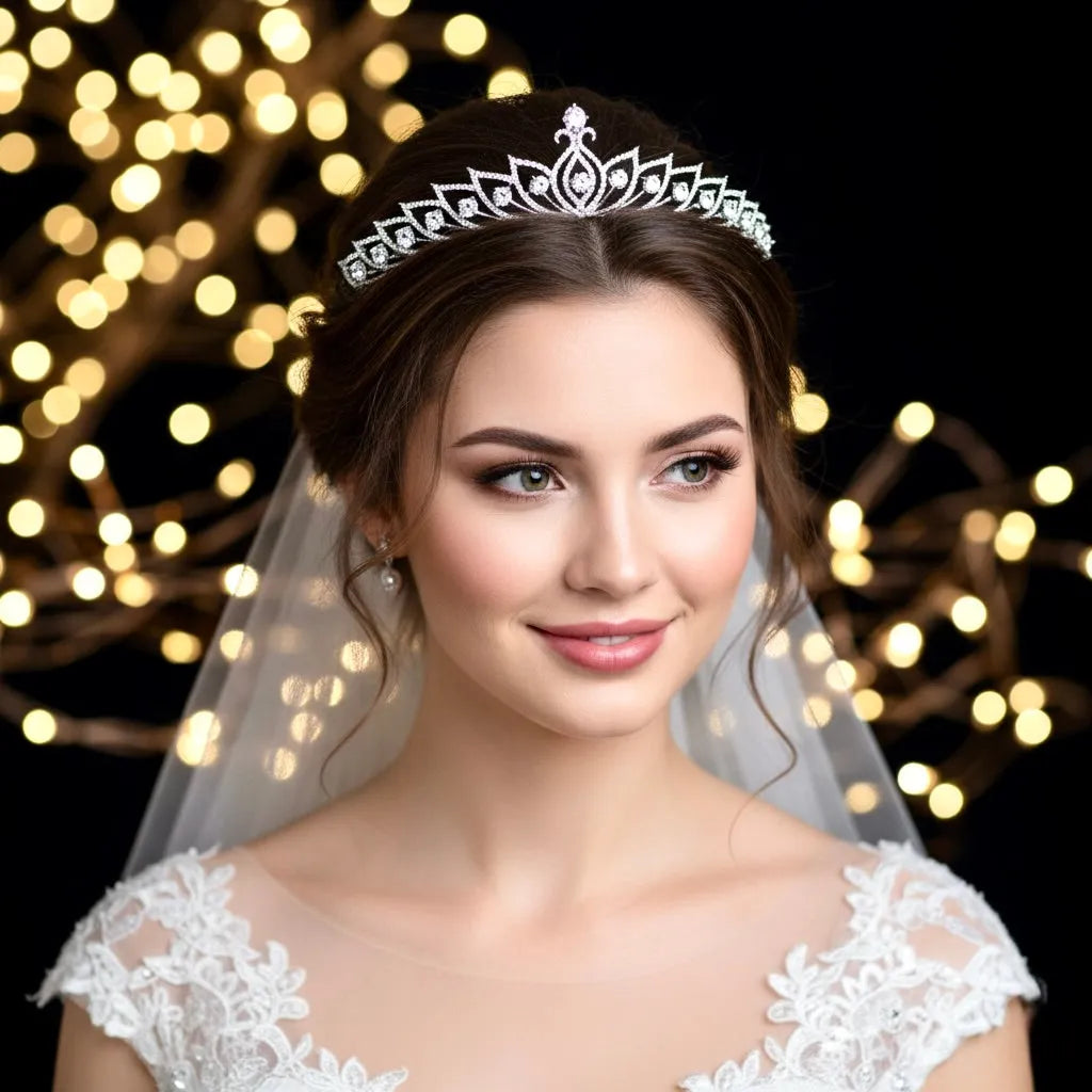 Silver Cubic Zirconia Wedding Tiara | Wedding Elegance