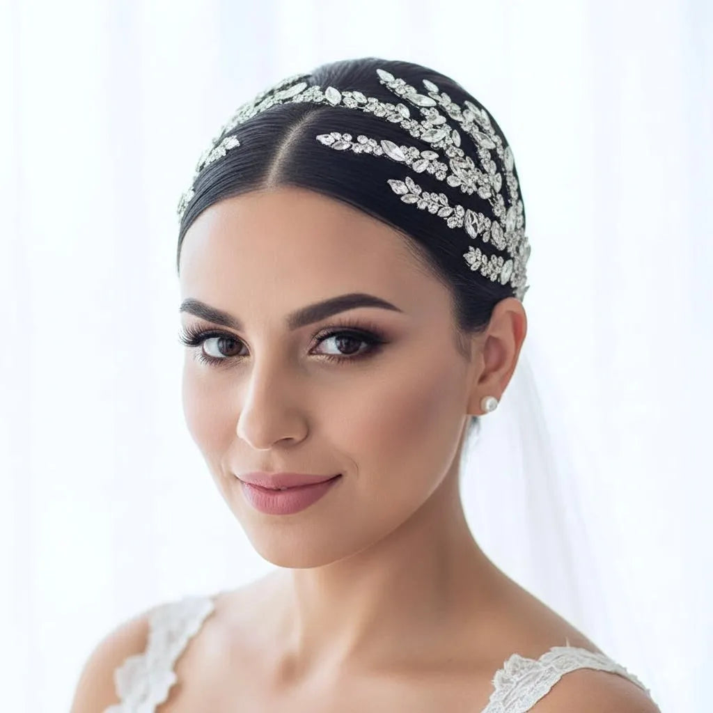 Crystal Bridal Headdress | Sparkling Wedding Headpiece  display picture 1