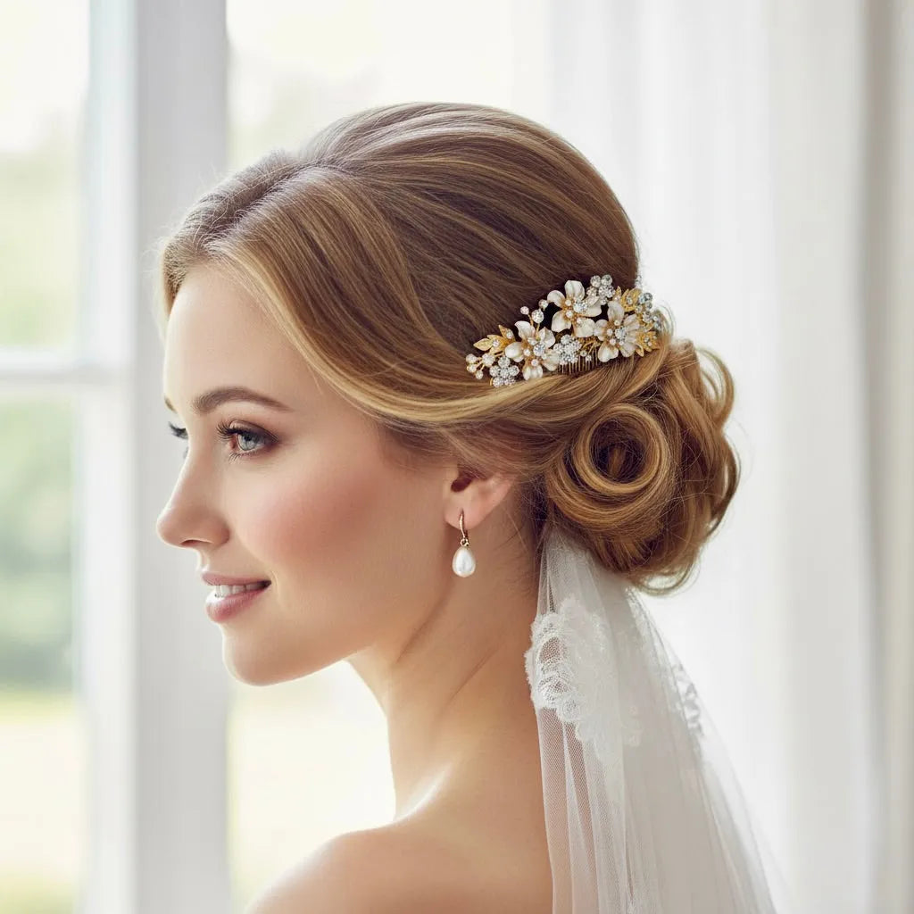 Wedding Hair Accessories - Crystal Bridal Hair Comb - Available in Gold and Silver