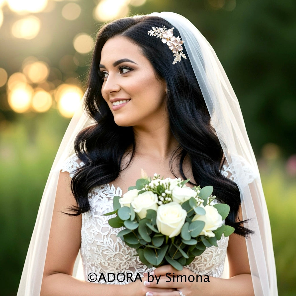 Wedding Hair Accessories - Pearl Bridal Hair Comb - Available in Gold and Silver