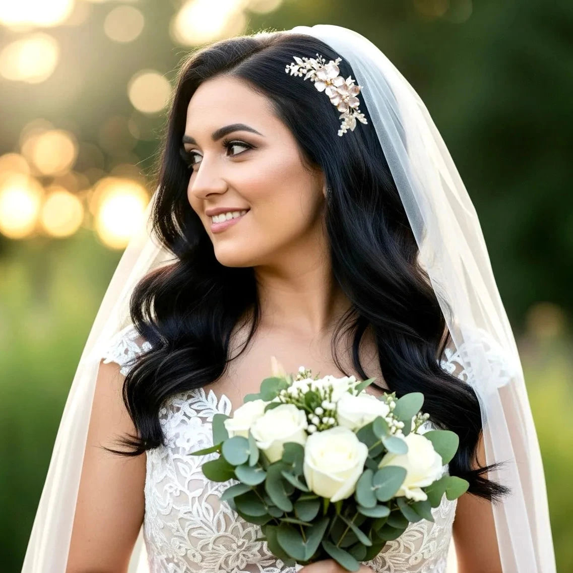 Bridal  hair come??‍♀️ Lela Small Bridal Hair Comb - Silver — Salon Blonde - Hair  main image 2