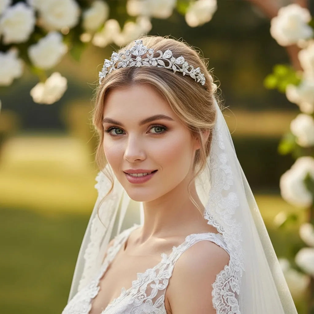 Wedding Hair Accessories - Cubic Zirconia Bridal Tiara