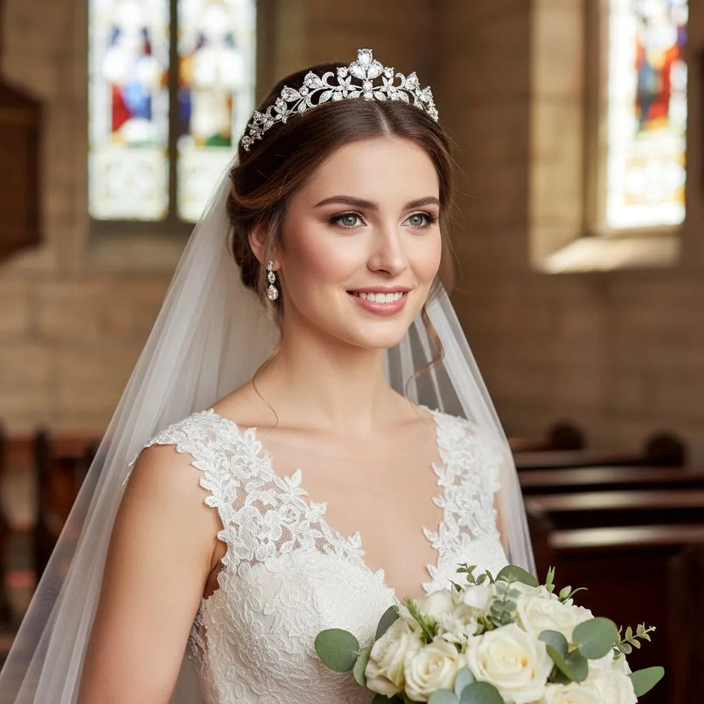 Wedding Hair Accessories - Cubic Zirconia Bridal Tiara