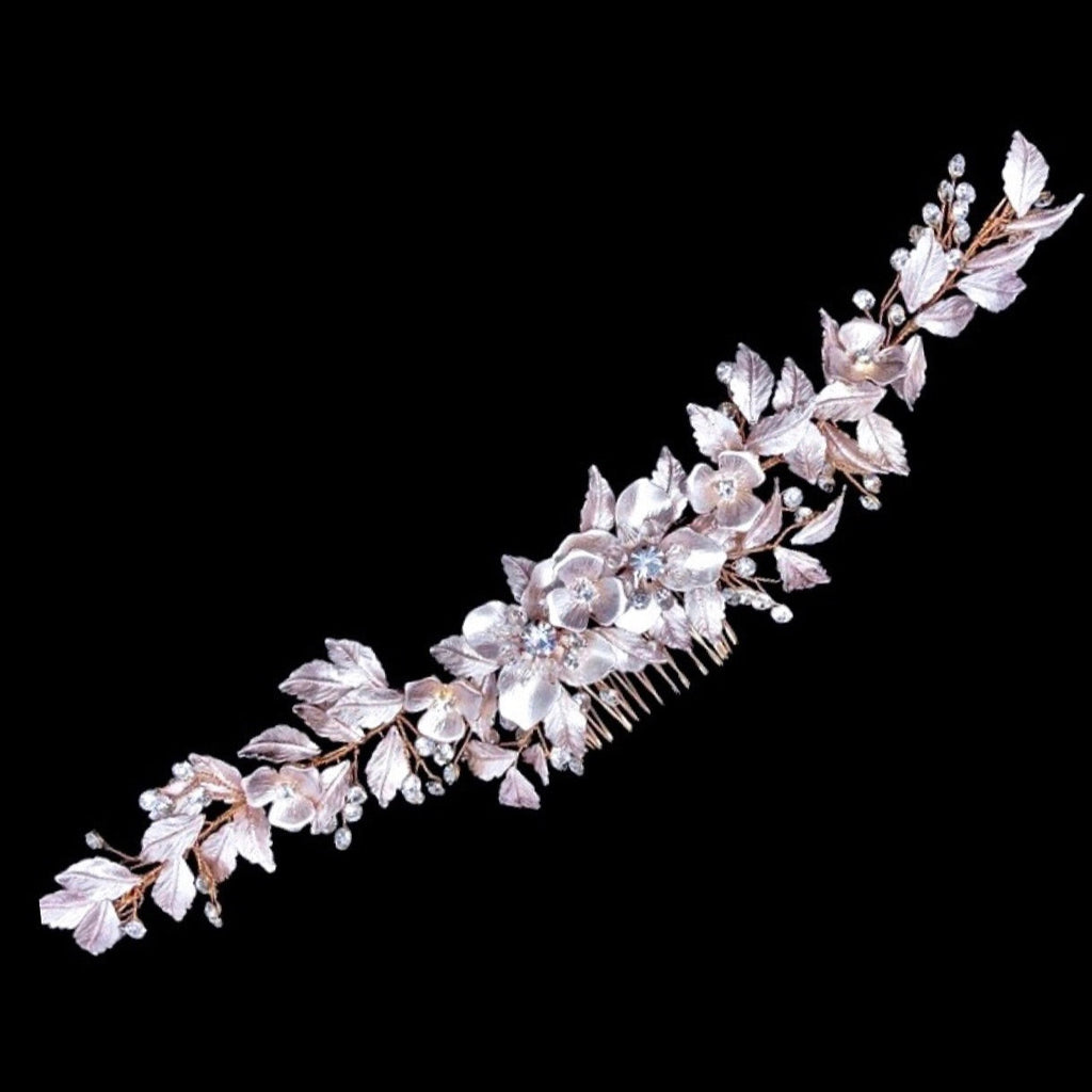 Wedding Hair Accessories - Crystal Bridal Hair Comb - Available in Rose Gold, Silver and Yellow Gold