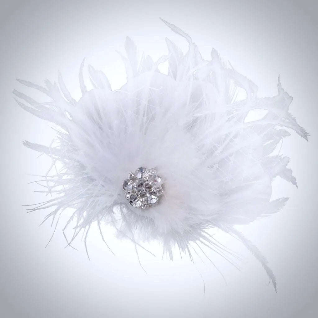 "Shirley" - 1920s Style Feather Bridal Hair Clip