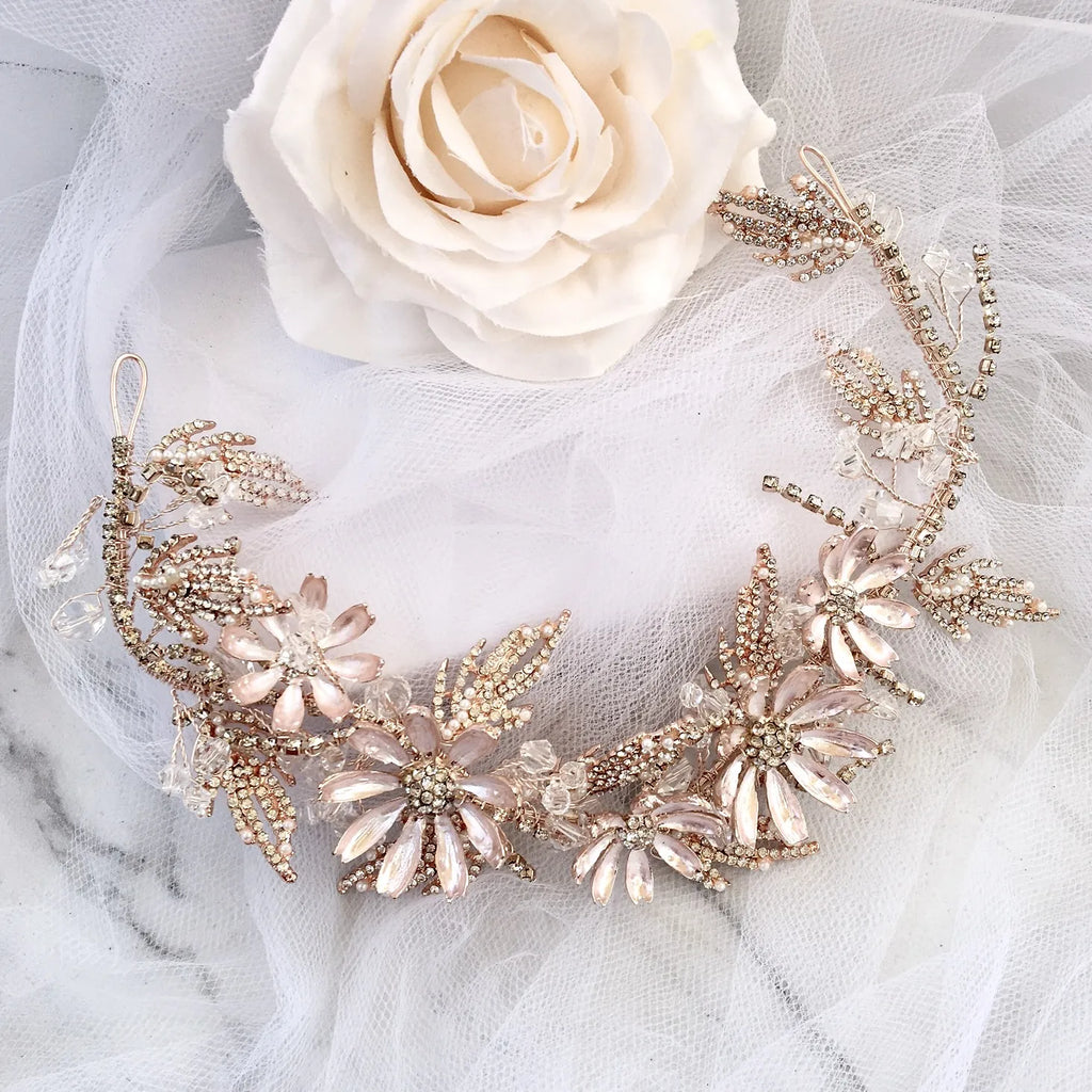 Wedding Hair Accessories - Floral Bridal Hair Accessory - Available in Yellow Gold and Rose Gold