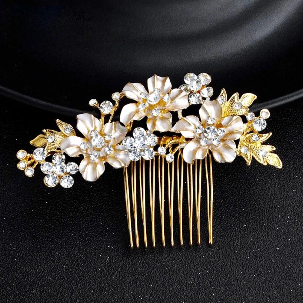 Wedding Hair Accessories - Crystal Bridal Hair Comb - Available in Gold and Silver