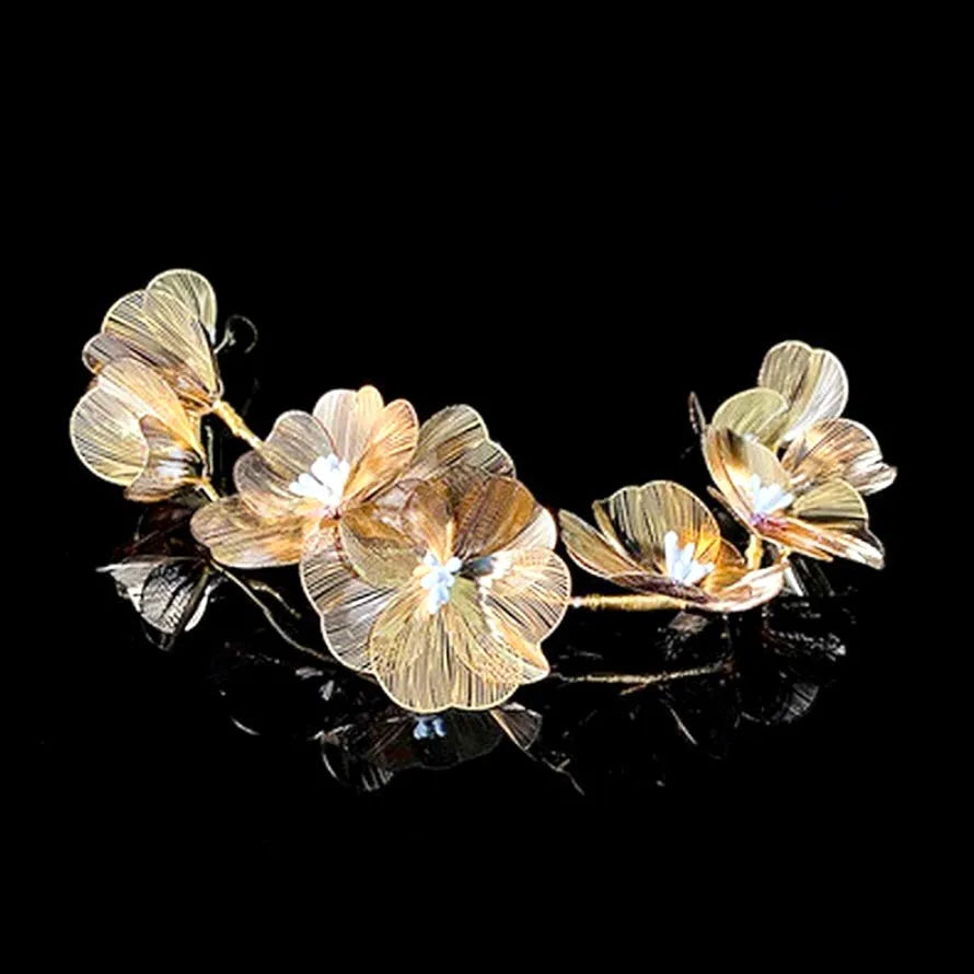 Wedding Hair Accessories - Floral Filigree Bridal Headband - Available in Silver, Rose Gold and Yellow Gold