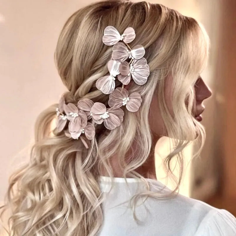 Wedding Hair Accessories - Floral Filigree Bridal Headband - Available in Silver, Rose Gold and Yellow Gold