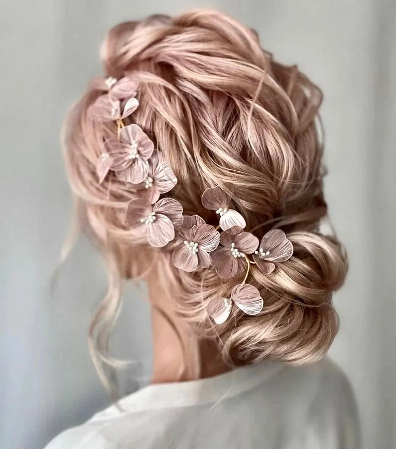 Wedding Hair Accessories - Floral Filigree Bridal Headband - Available in Silver, Rose Gold and Yellow Gold