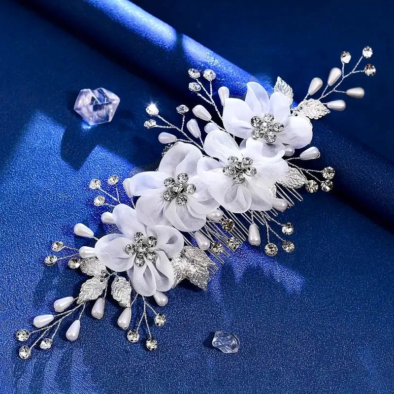 Wedding Hair Accessories - Floral Bridal Hair Comb