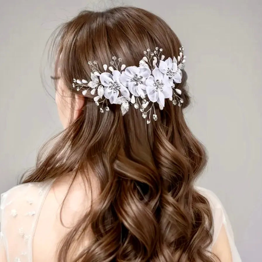 Wedding Hair Accessories - Floral Bridal Hair Comb