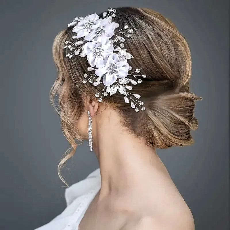 Wedding Hair Accessories - Floral Bridal Hair Comb