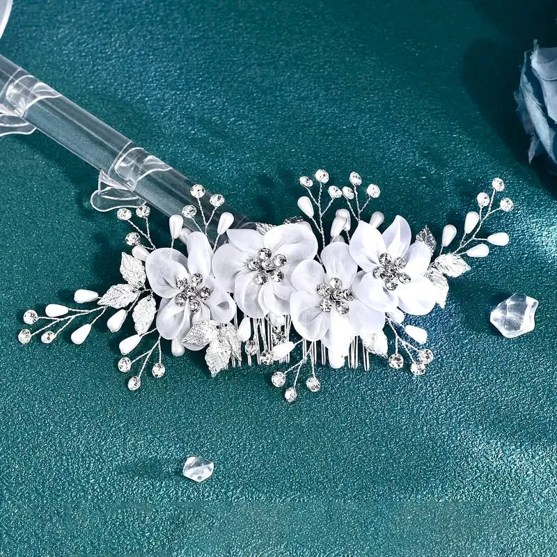 Wedding Hair Accessories - Floral Bridal Hair Comb