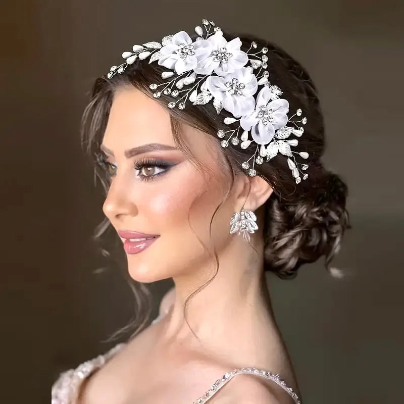 Wedding Hair Accessories - Floral Bridal Hair Comb
