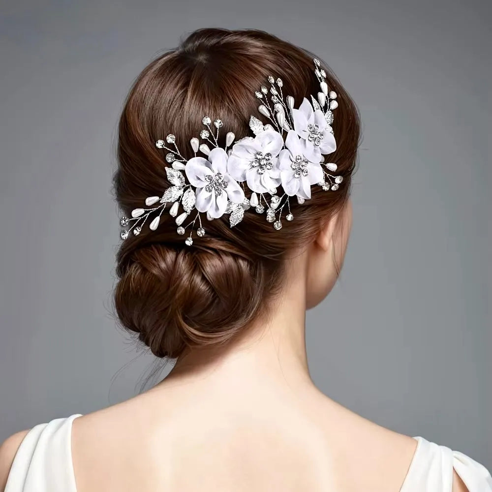 Wedding Hair Accessories - Floral Bridal Hair Comb