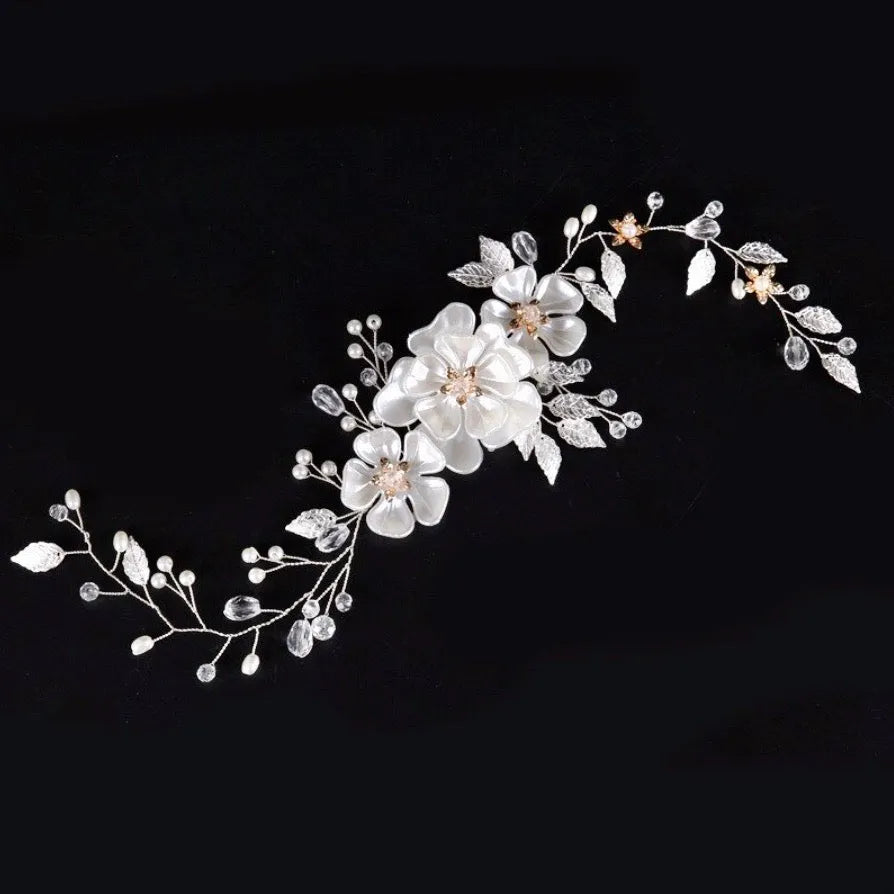 Wedding Hair Accessories - Floral Wedding Headband - Available in Silver and Gold
