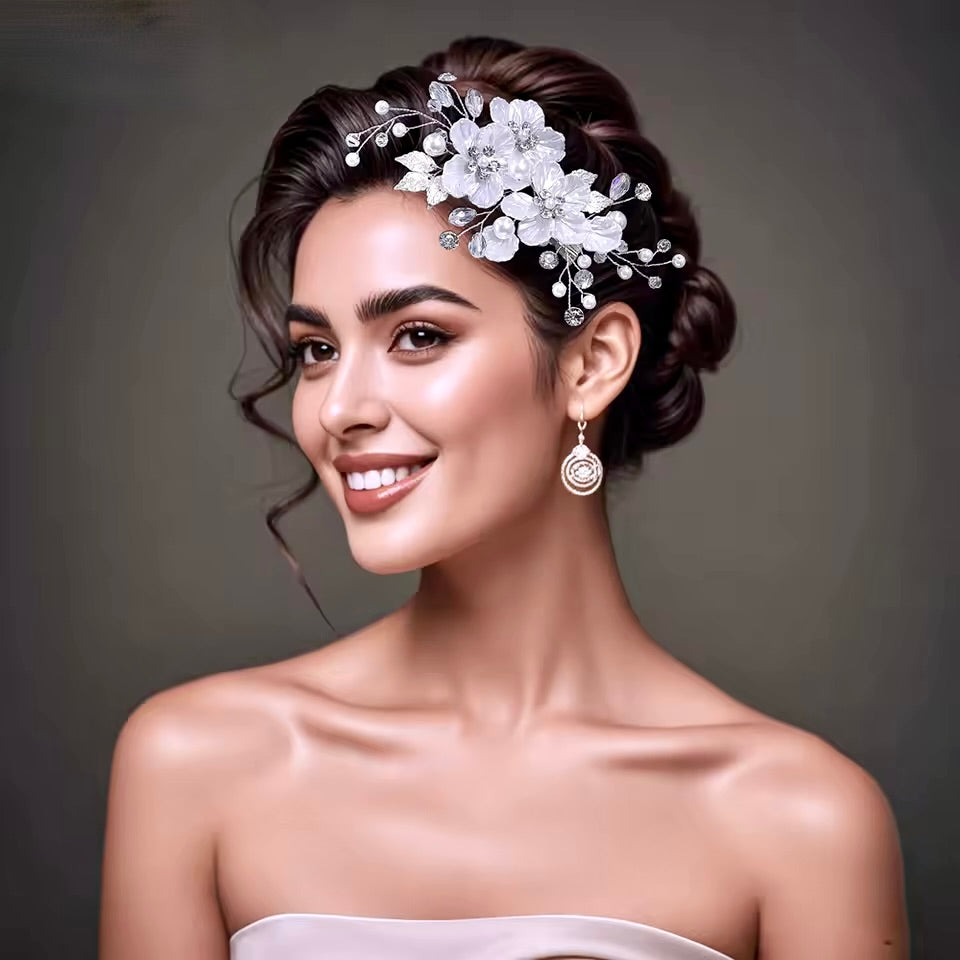 Wedding Hair Accessories - Floral Bridal Hair Clip/Vine