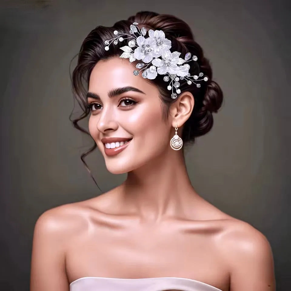 Wedding Hair Accessories - Floral Bridal Hair Clip/Vine