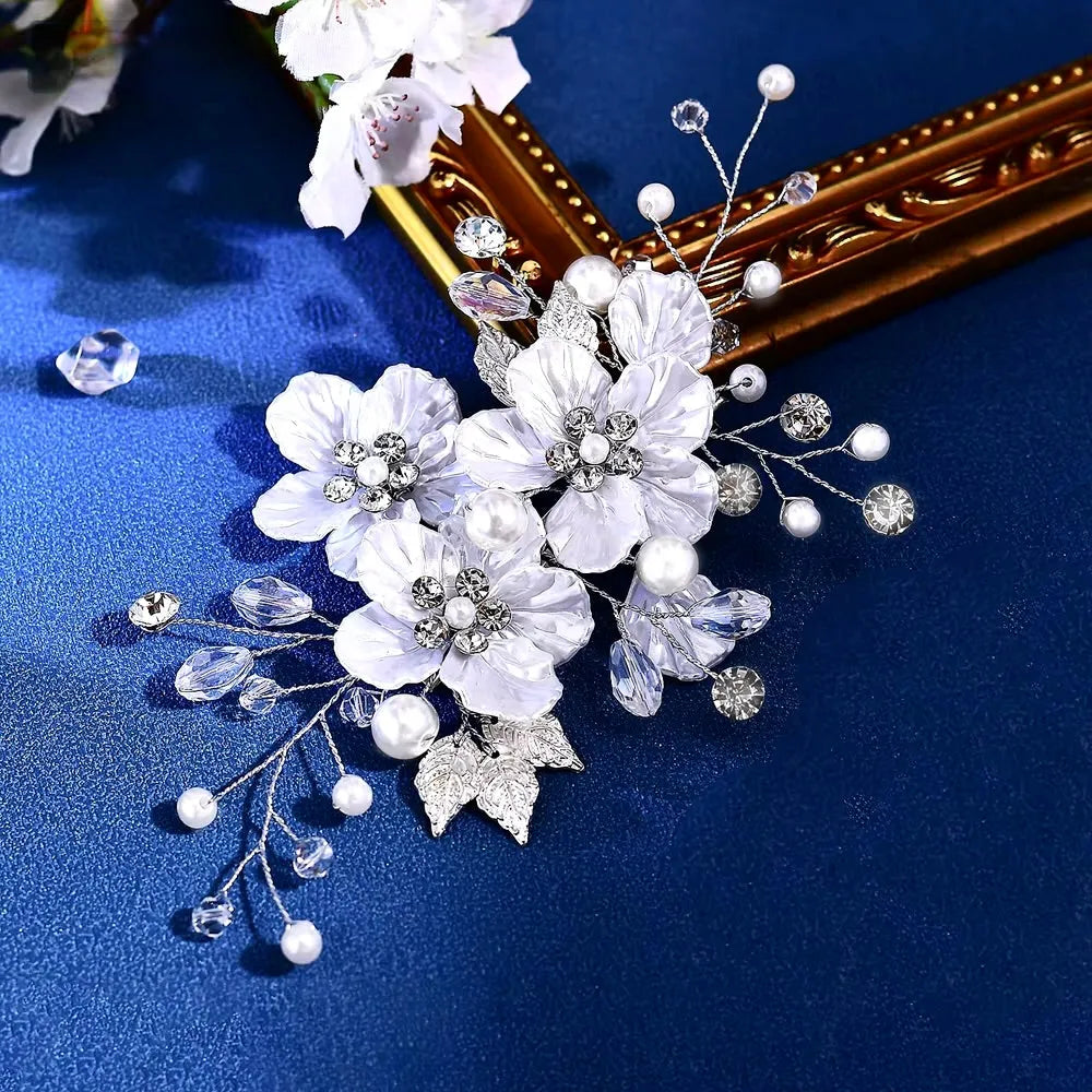 Wedding Hair Accessories - Floral Bridal Hair Clip/Vine