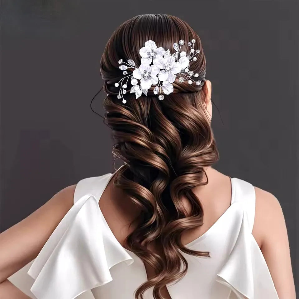 Wedding Hair Accessories - Floral Bridal Hair Clip/Vine